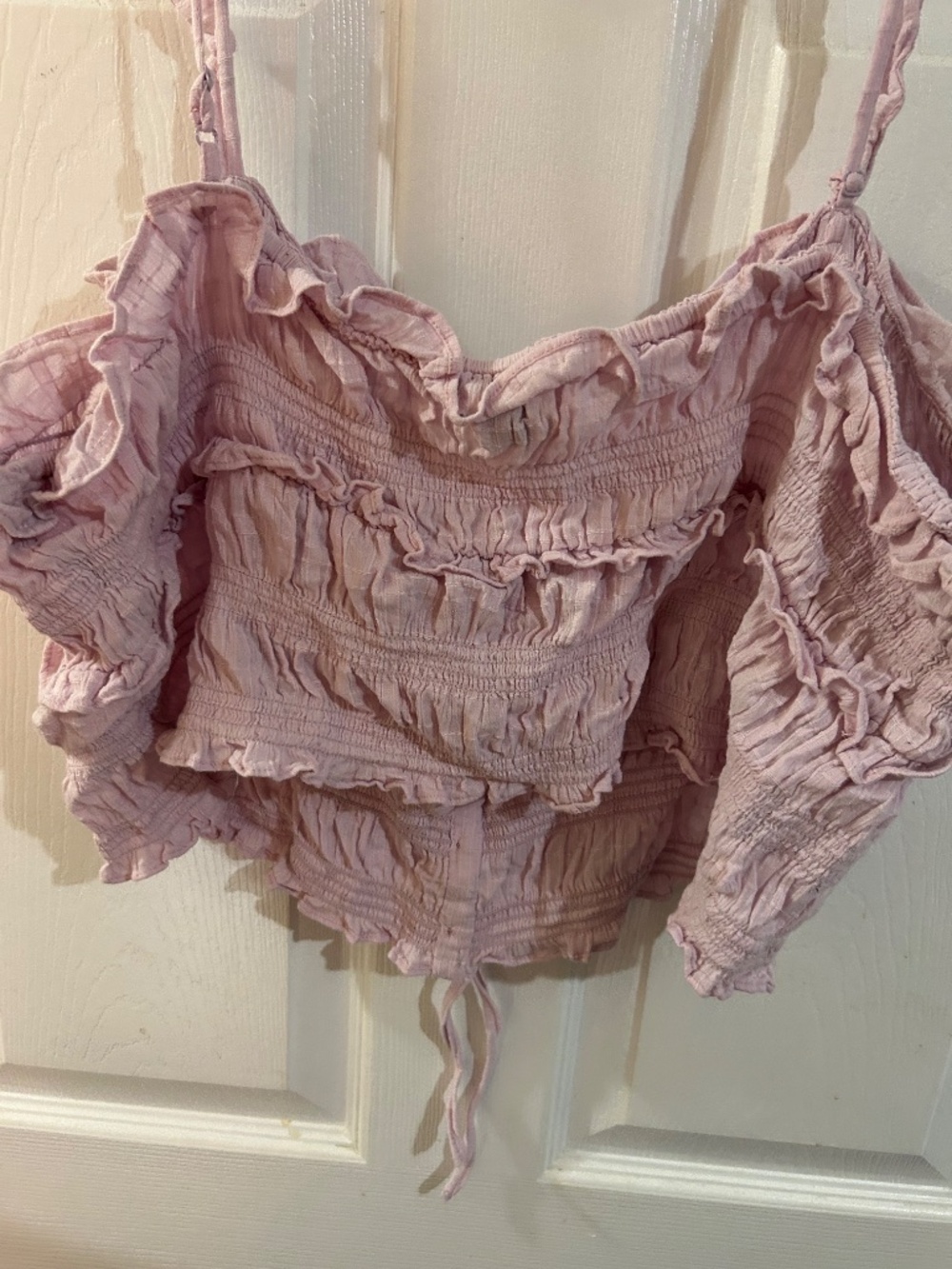 AE Smocked Ruffle Tank Top - Picture 7 of 7